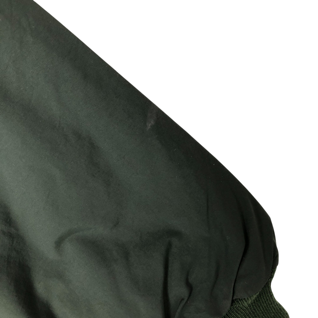 90s-00'S LLBean padded nylon blouson, men's size L Nylon Green type dark green Vintage Second Hand