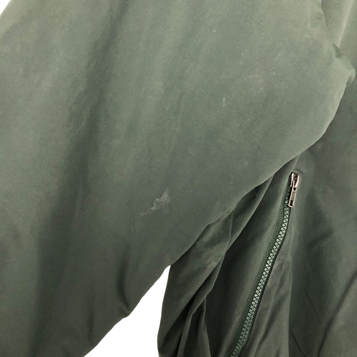 90s-00'S LLBean padded nylon blouson, men's size L Nylon Green type dark green Vintage Second Hand