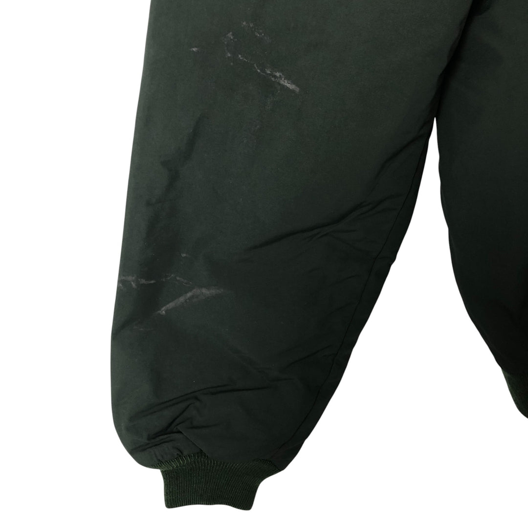 90s-00'S LLBean padded nylon blouson, men's size L Nylon Green type dark green Vintage Second Hand