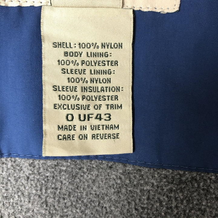 90s-00'S LLBean padded nylon blouson, men's size L Nylon Navy blue Vintage Second Hand