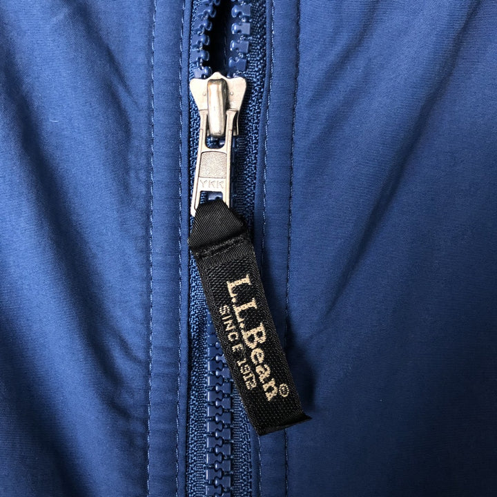 90s-00'S LLBean padded nylon blouson, men's size L Nylon Navy blue Vintage Second Hand