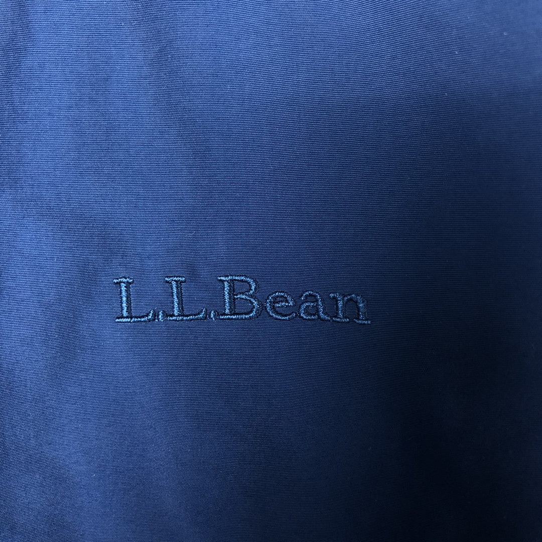 90s-00'S LLBean padded nylon blouson, men's size L Nylon Navy blue Vintage Second Hand