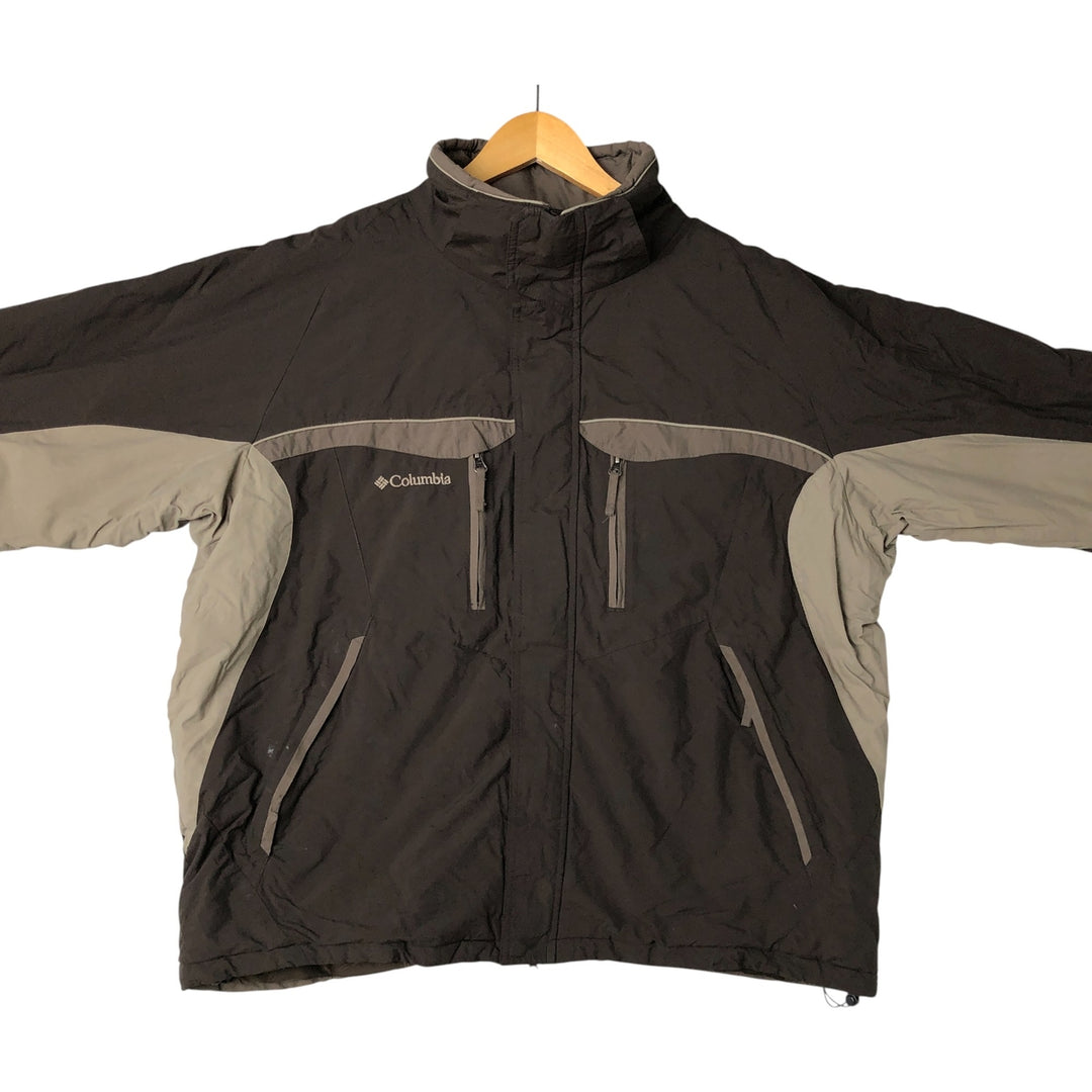 00'S Columbia padded jacket, puffer jacket, men's XL size Nylon brown type Vintage Second Hand