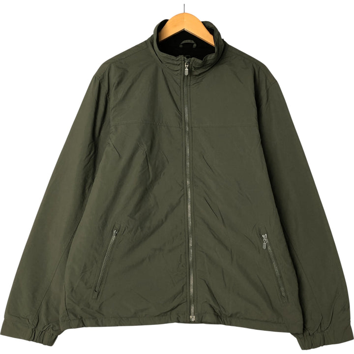 Eddie Bauer padded puffer jacket, men's size L Nylon Khaki type Vintage Second Hand