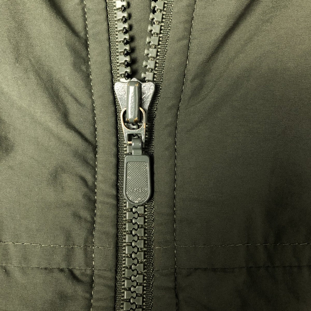 Eddie Bauer padded puffer jacket, men's size L Nylon Khaki type Vintage Second Hand