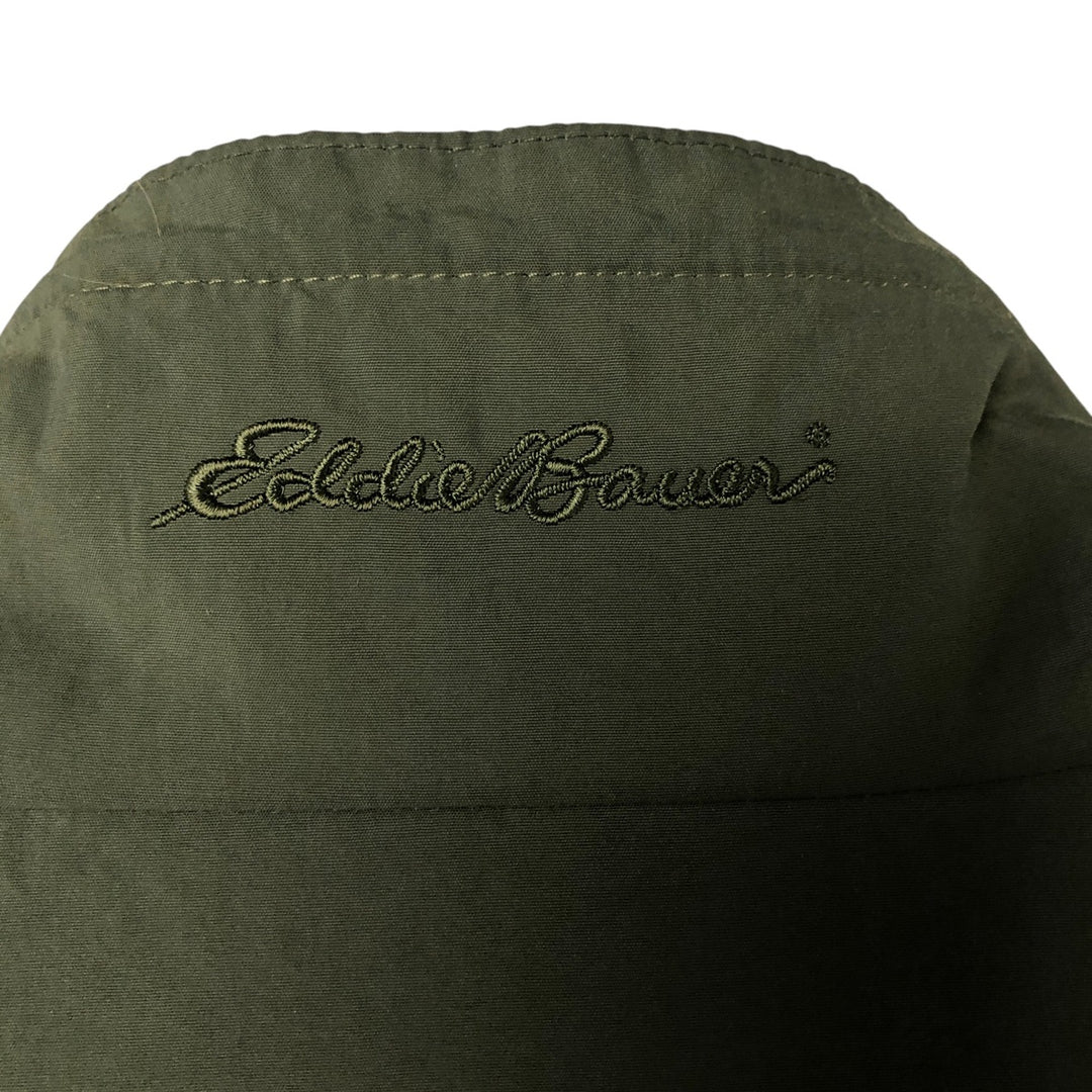 Eddie Bauer padded puffer jacket, men's size L Nylon Khaki type Vintage Second Hand