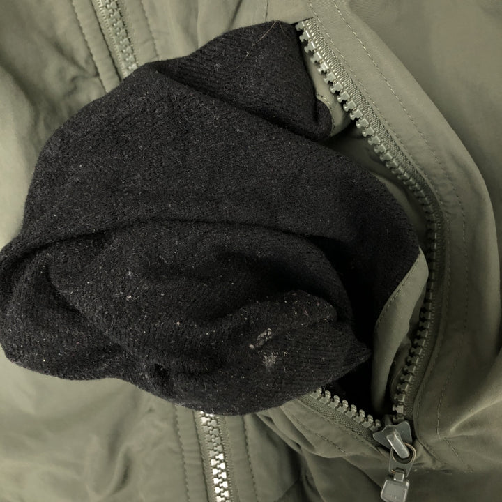 Eddie Bauer padded puffer jacket, men's size L Nylon Khaki type Vintage Second Hand