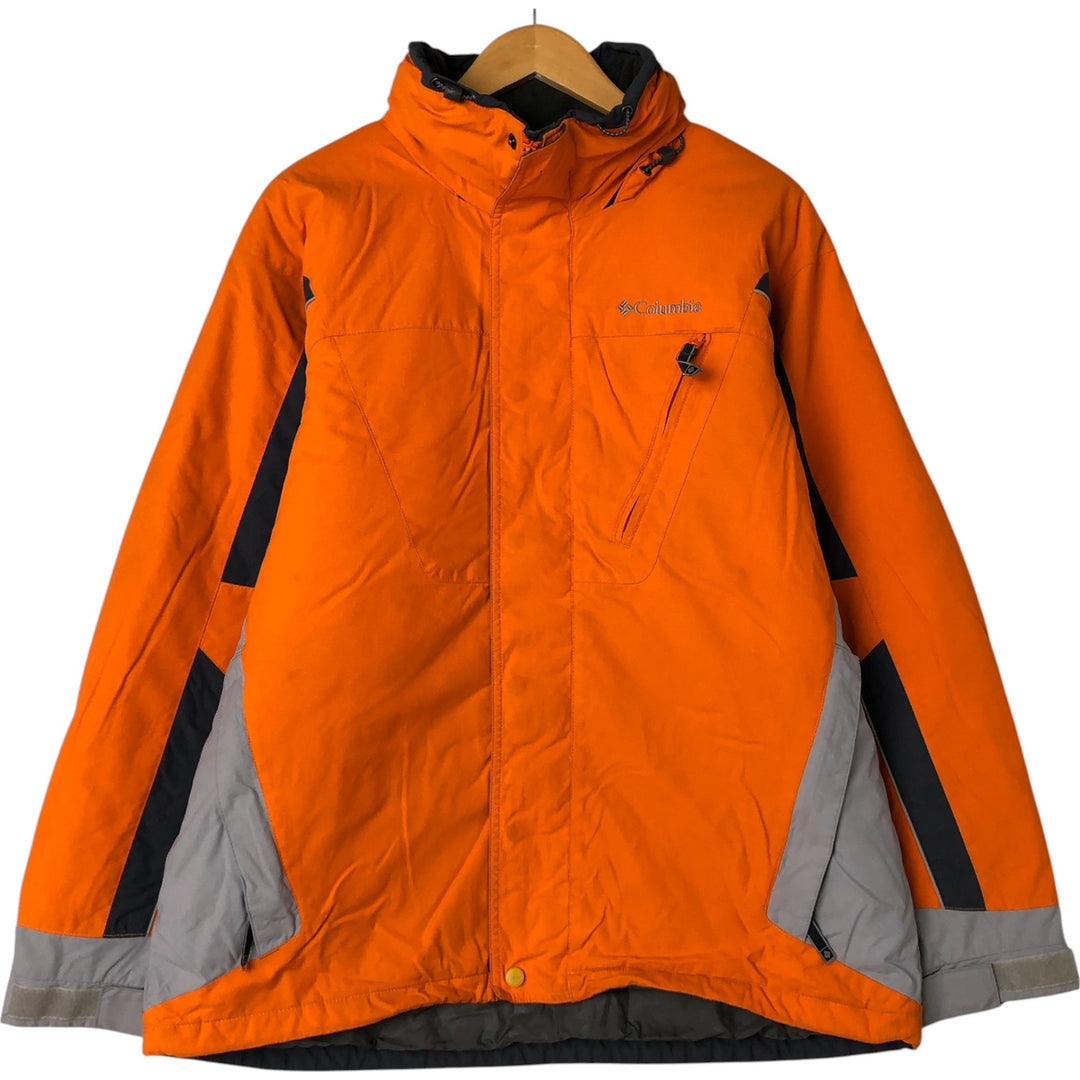 00'S Columbia Padded Mountain Jacket, Shell Jacket, Puffer Jacket, Men's L size Nylon orange type Vintage Second Hand