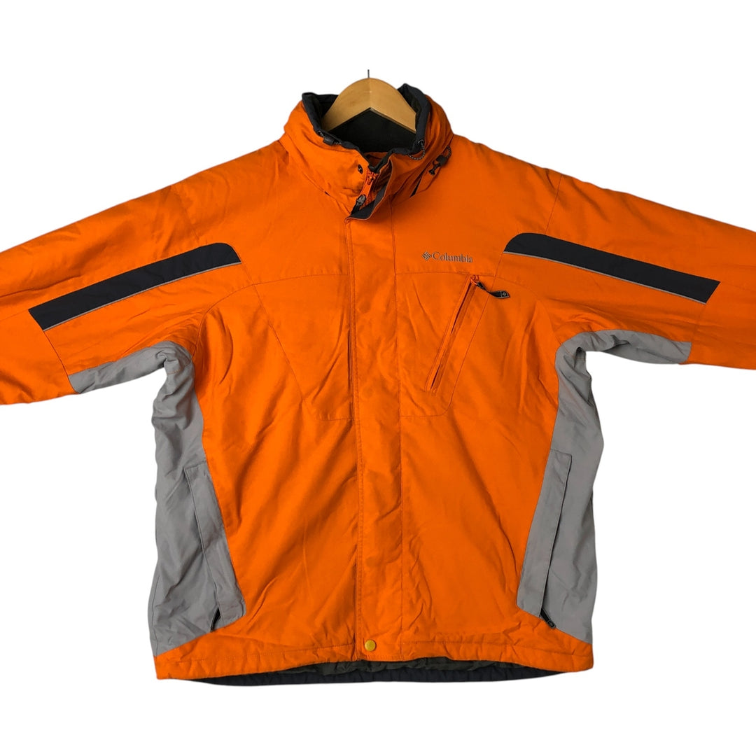 00'S Columbia Padded Mountain Jacket, Shell Jacket, Puffer Jacket, Men's L size Nylon orange type Vintage Second Hand