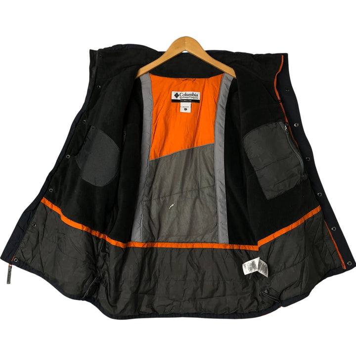 00'S Columbia Padded Mountain Jacket, Shell Jacket, Puffer Jacket, Men's L size Nylon orange type Vintage Second Hand