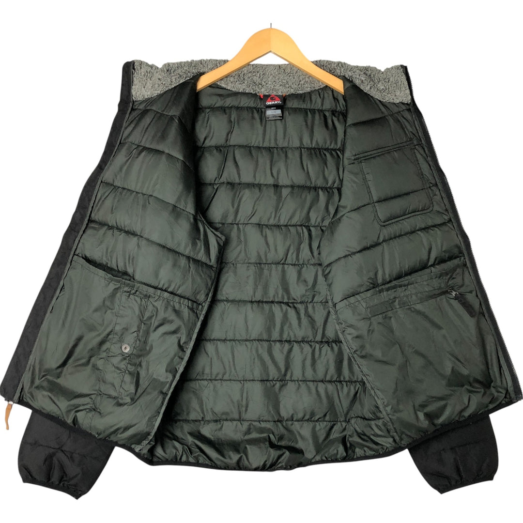 Gerry stand-collar padded puffer jacket, men's size L polyester black type Vintage Second Hand
