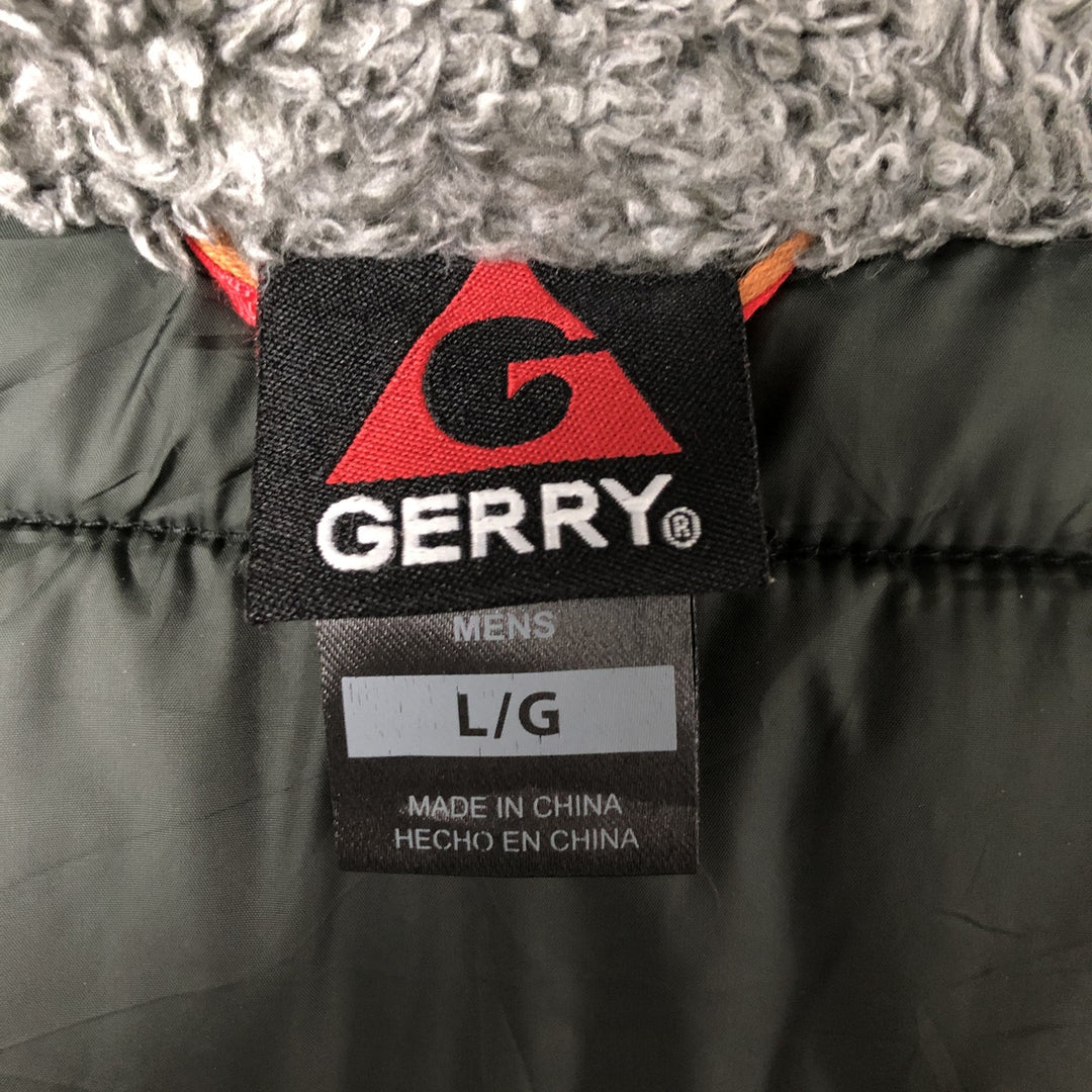 Gerry stand-collar padded puffer jacket, men's size L polyester black type Vintage Second Hand