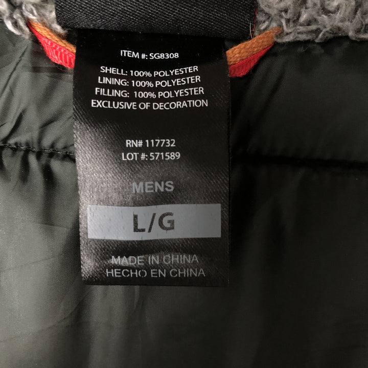 Gerry stand-collar padded puffer jacket, men's size L polyester black type Vintage Second Hand