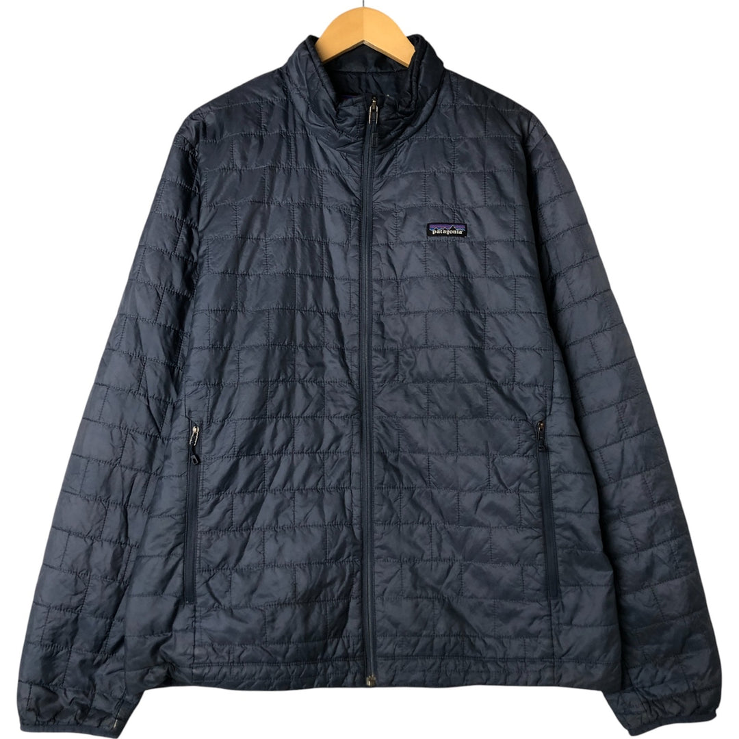 Patagonia Nano Puff Jacket 84212FA18, Men's XL, Padded Mountain Jacket, Shell Jacket, Puffer Jacket recycled polyester navy blue type Vintage Second Hand
