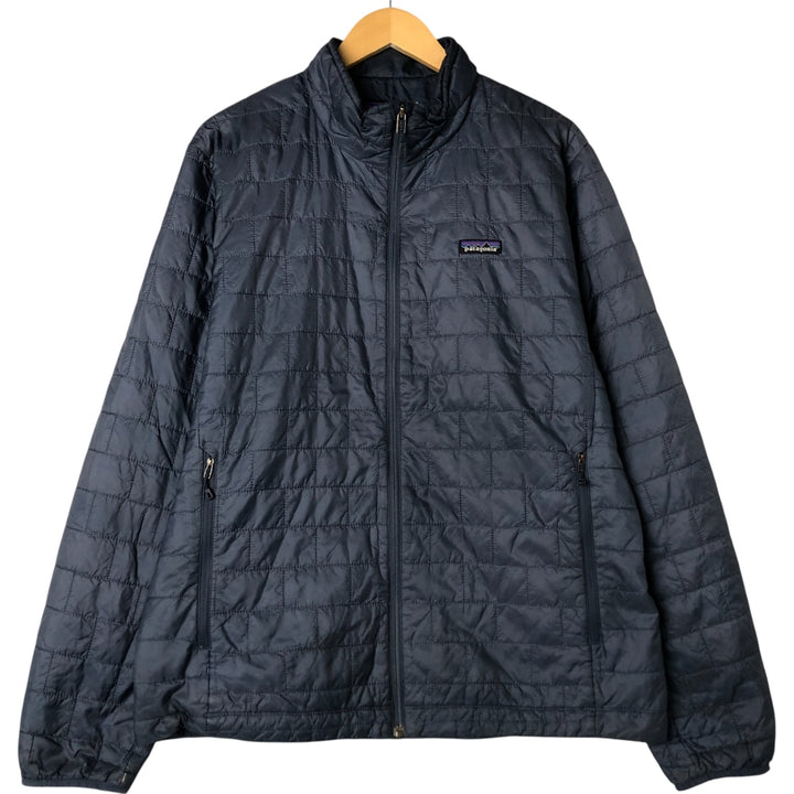 Patagonia Nano Puff Jacket 84212FA18, Men's XL, Padded Mountain Jacket, Shell Jacket, Puffer Jacket recycled polyester navy blue type Vintage Second Hand