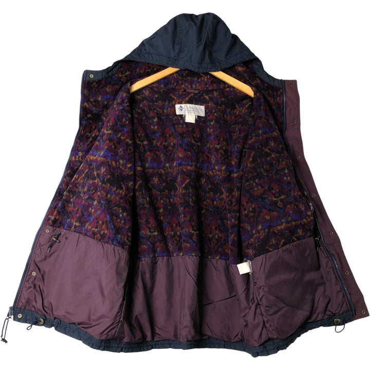 90'S Vintage Columbia White Tag Padded Parka Puffer Jacket, Men's Size L Nylon navy blue type Vintage Second Hand