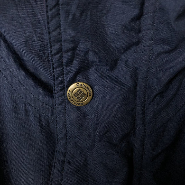 90'S Vintage Columbia White Tag Padded Parka Puffer Jacket, Men's Size L Nylon navy blue type Vintage Second Hand