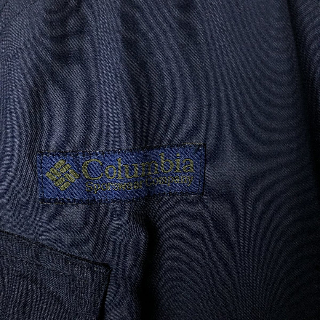 90'S Vintage Columbia White Tag Padded Parka Puffer Jacket, Men's Size L Nylon navy blue type Vintage Second Hand