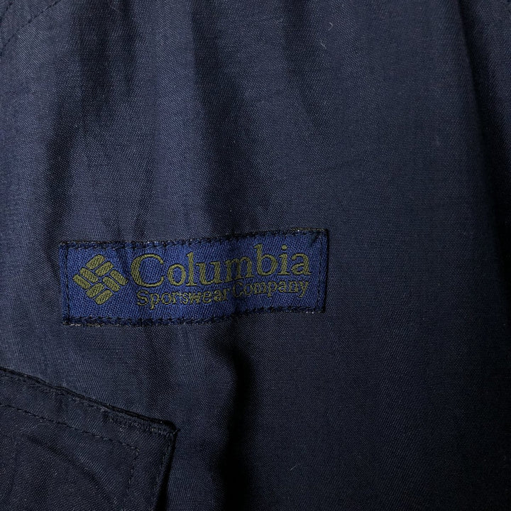 90'S Vintage Columbia White Tag Padded Parka Puffer Jacket, Men's Size L Nylon navy blue type Vintage Second Hand