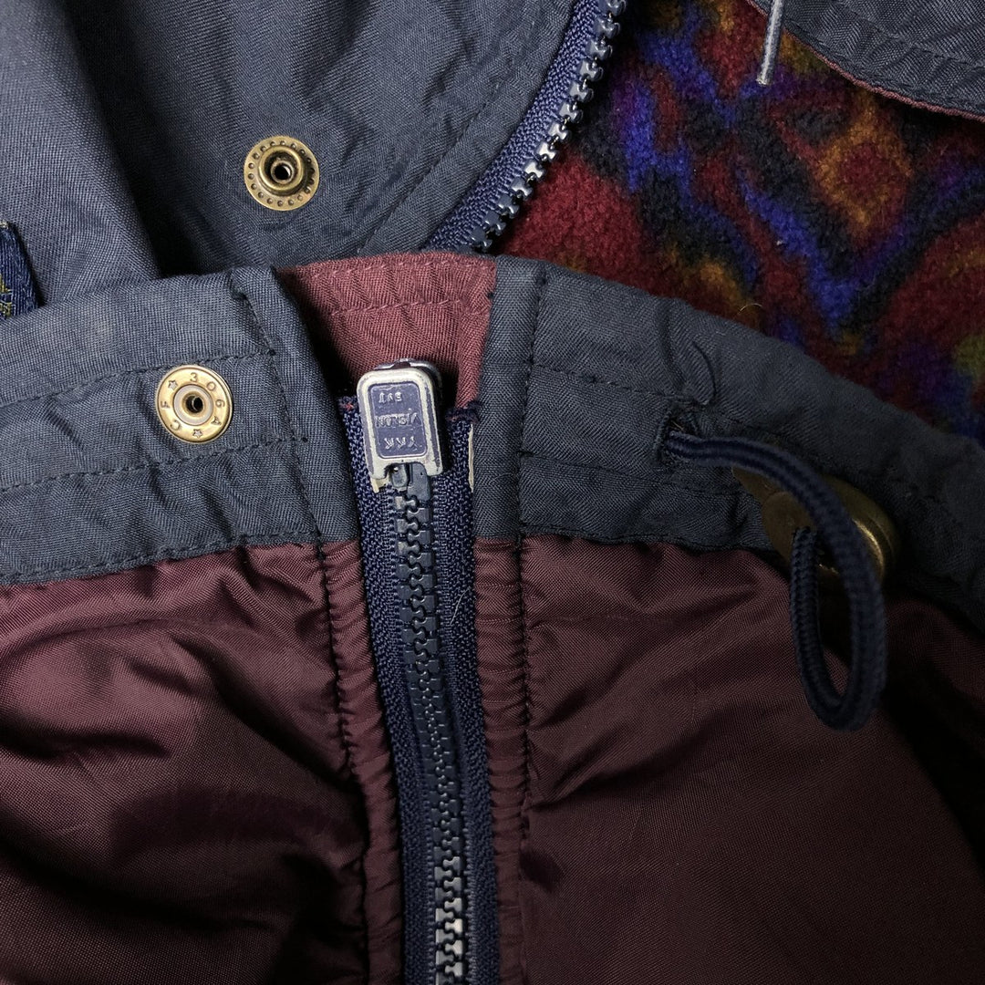 90'S Vintage Columbia White Tag Padded Parka Puffer Jacket, Men's Size L Nylon navy blue type Vintage Second Hand