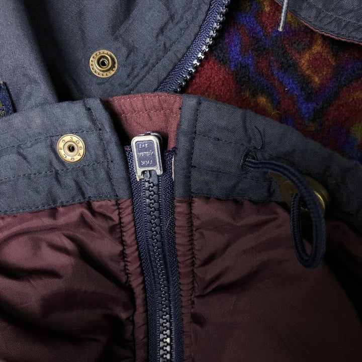 90'S Vintage Columbia White Tag Padded Parka Puffer Jacket, Men's Size L Nylon navy blue type Vintage Second Hand