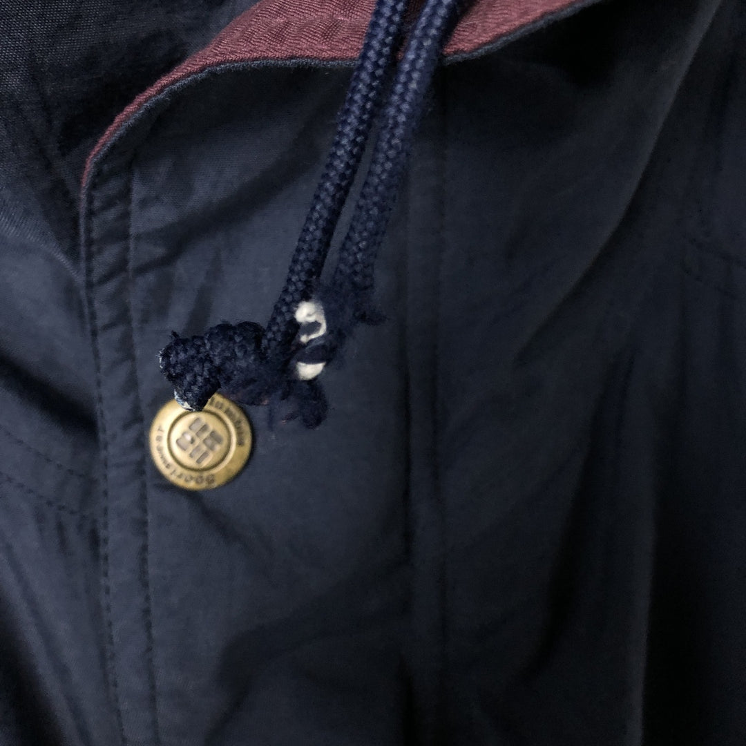 90'S Vintage Columbia White Tag Padded Parka Puffer Jacket, Men's Size L Nylon navy blue type Vintage Second Hand