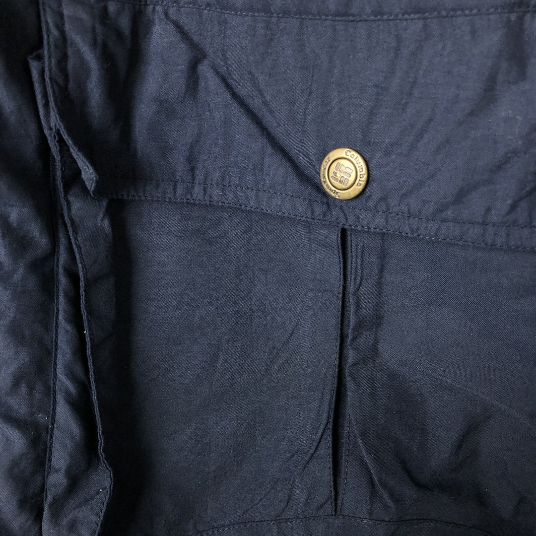 90'S Vintage Columbia White Tag Padded Parka Puffer Jacket, Men's Size L Nylon navy blue type Vintage Second Hand