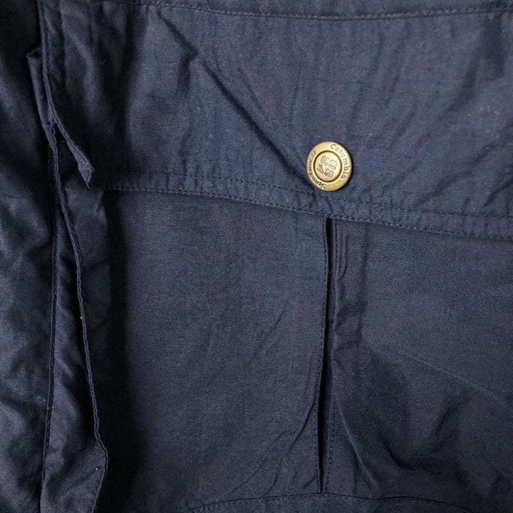 90'S Vintage Columbia White Tag Padded Parka Puffer Jacket, Men's Size L Nylon navy blue type Vintage Second Hand