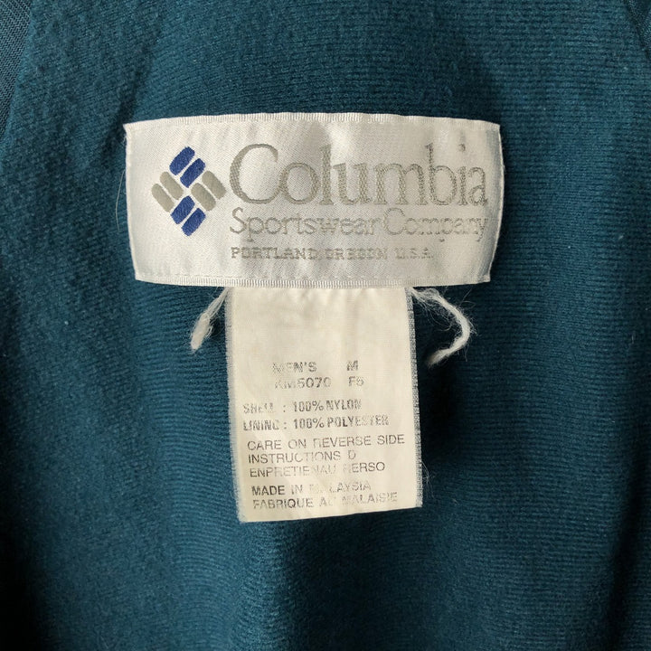 90'S Vintage Columbia Nylon Parka, Men's Size Medium Nylon navy blue type Vintage Second Hand