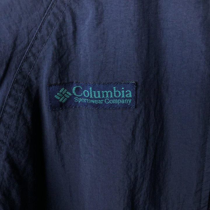 90'S Vintage Columbia Nylon Parka, Men's Size Medium Nylon navy blue type Vintage Second Hand