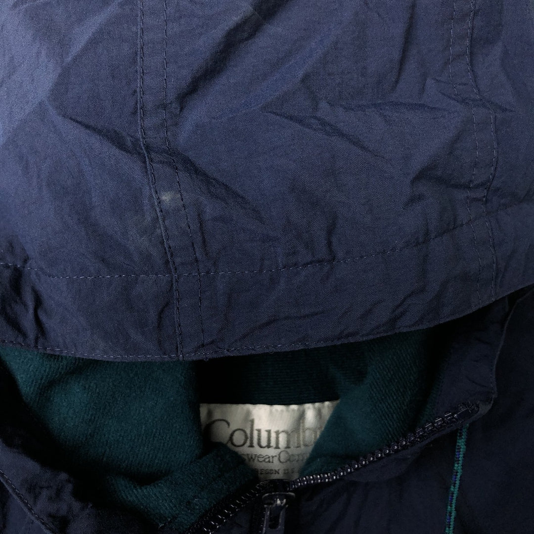 90'S Vintage Columbia Nylon Parka, Men's Size Medium Nylon navy blue type Vintage Second Hand