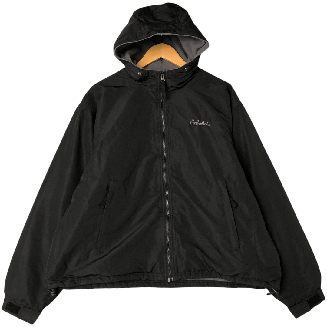 90s-00'S Cabela's Padded Mountain Parka, Shell Jacket, Puffer Jacket, Made in China, Men's XL, Vintage polyester black type Vintage Second Hand