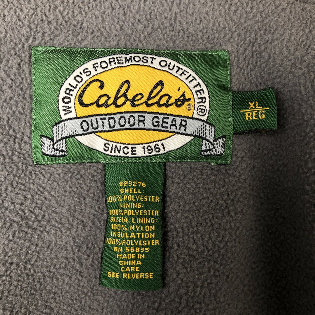 90s-00'S Cabela's Padded Mountain Parka, Shell Jacket, Puffer Jacket, Made in China, Men's XL, Vintage polyester black type Vintage Second Hand