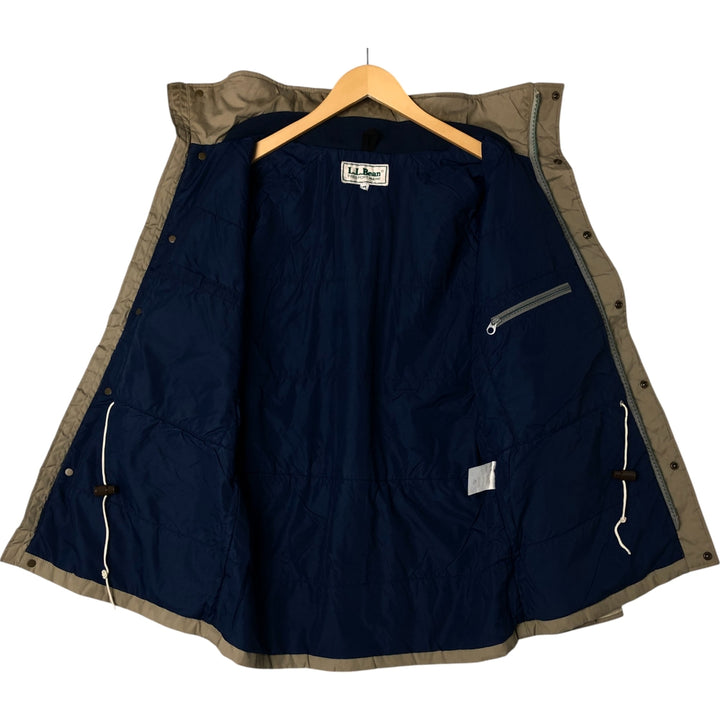 70s-80'S LLBean Stand Collar Padded Mountain Jacket, Shell Jacket, Men's Size M polyester Beige type Vintage Second Hand