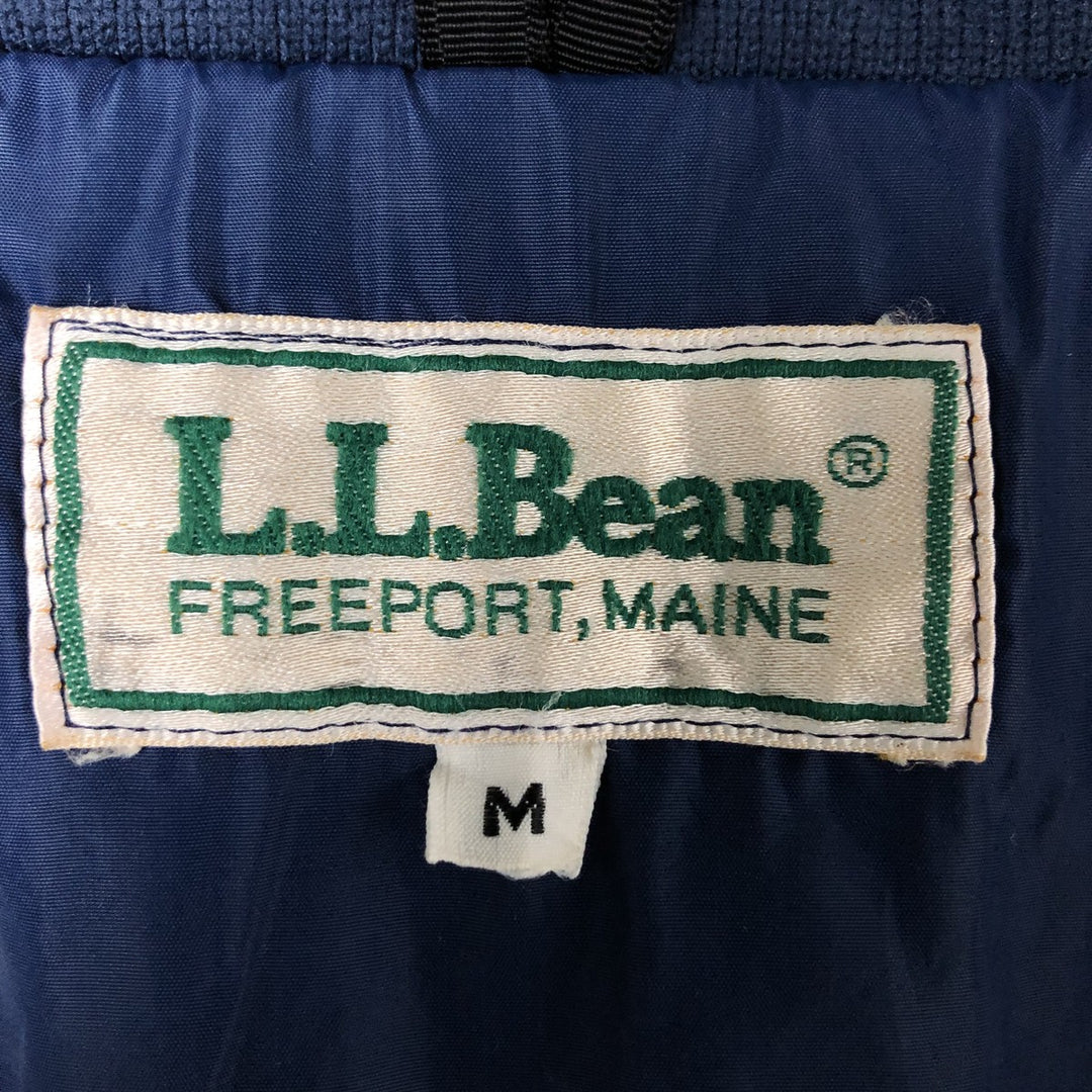 70s-80'S LLBean Stand Collar Padded Mountain Jacket, Shell Jacket, Men's Size M polyester Beige type Vintage Second Hand