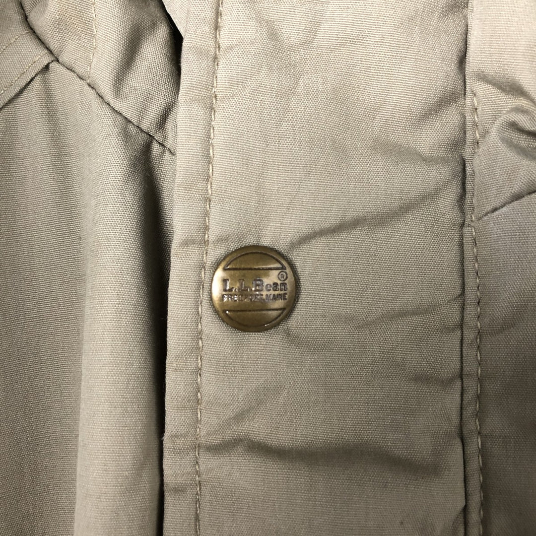 70s-80'S LLBean Stand Collar Padded Mountain Jacket, Shell Jacket, Men's Size M polyester Beige type Vintage Second Hand