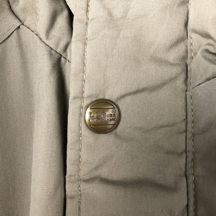 70s-80'S LLBean Stand Collar Padded Mountain Jacket, Shell Jacket, Men's Size M polyester Beige type Vintage Second Hand