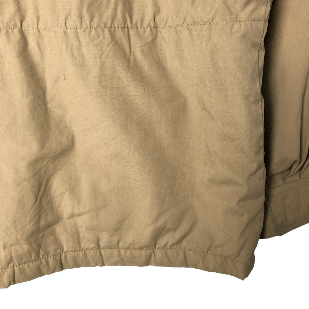 70s-80'S LLBean Stand Collar Padded Mountain Jacket, Shell Jacket, Men's Size M polyester Beige type Vintage Second Hand