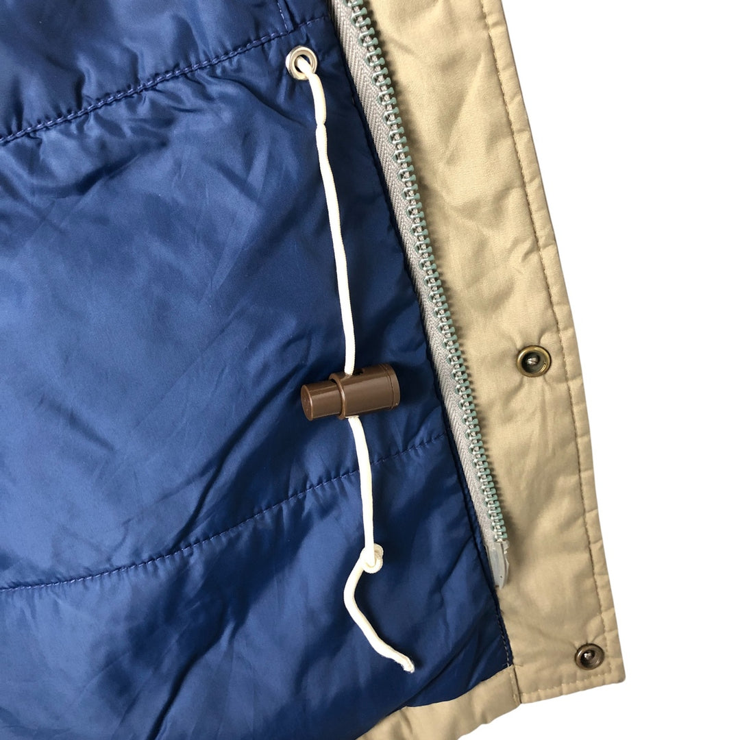 70s-80'S LLBean Stand Collar Padded Mountain Jacket, Shell Jacket, Men's Size M polyester Beige type Vintage Second Hand