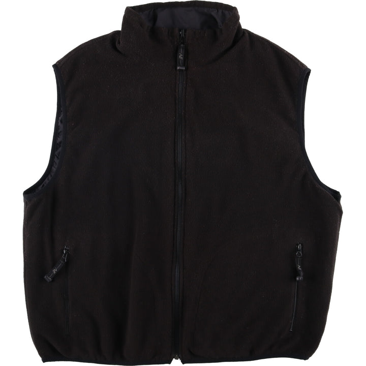 North End Reversible Nylon and Fleece Vest, Men's XL Nylon black type Vintage Second Hand