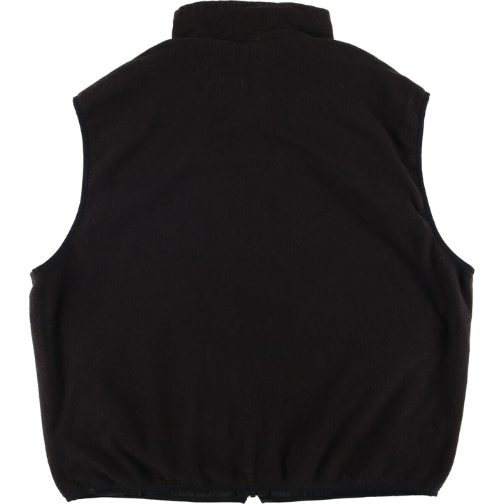 North End Reversible Nylon and Fleece Vest, Men's XL Nylon black type Vintage Second Hand