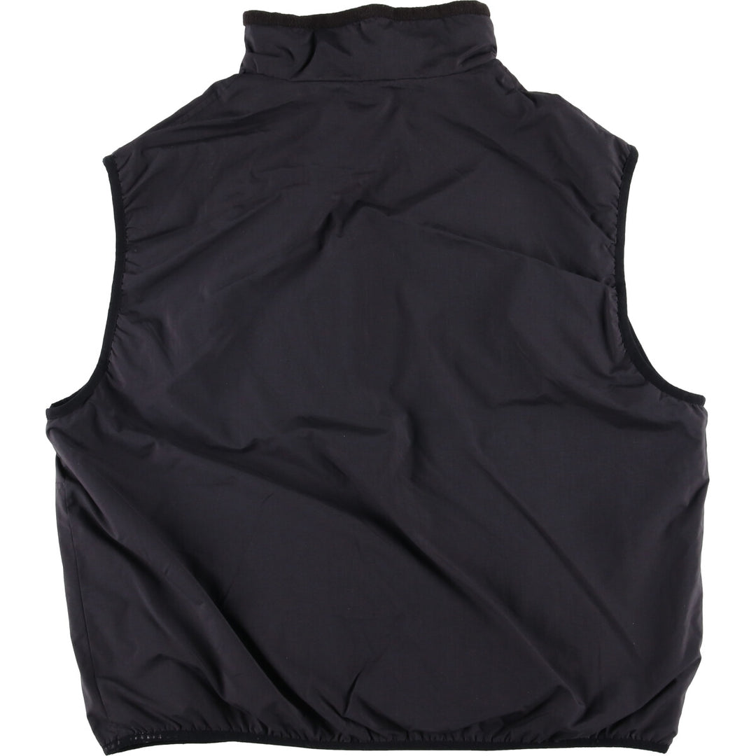 North End Reversible Nylon and Fleece Vest, Men's XL Nylon black type Vintage Second Hand