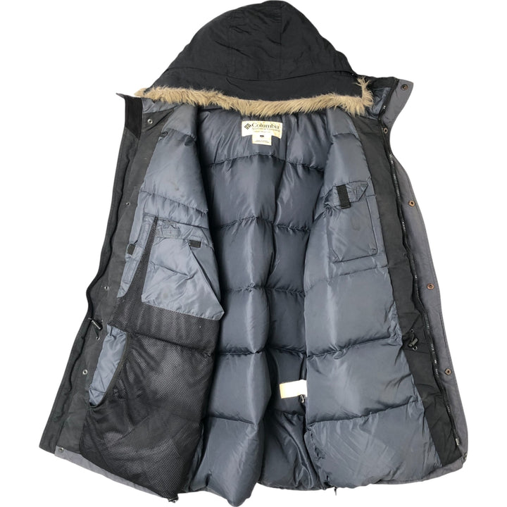 90s-00'S Vintage Columbia Down Parka, Men's Size L Nylon black type Vintage Second Hand