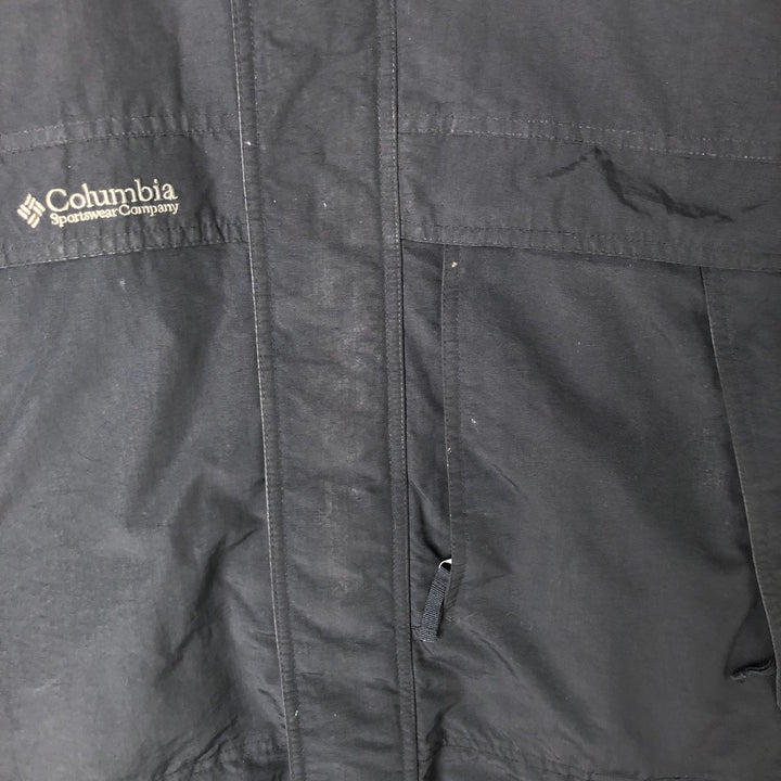 90s-00'S Vintage Columbia Down Parka, Men's Size L Nylon black type Vintage Second Hand