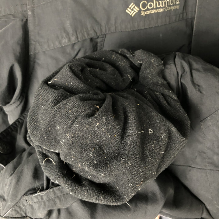 90s-00'S Vintage Columbia Down Parka, Men's Size L Nylon black type Vintage Second Hand