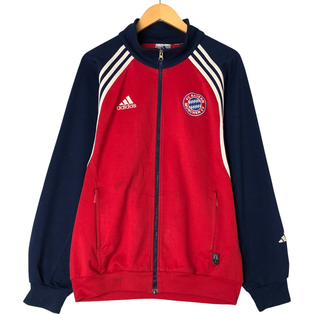 2000'S Adidas Bundesliga Bayern Munich CLIMALITE Jersey Track Jacket, Men's Size Medium polyester red type Vintage Second Hand