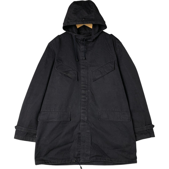 Vintage hooded military field jacket, size 53, equivalent to men's XL cotton navy blue type Vintage Second Hand