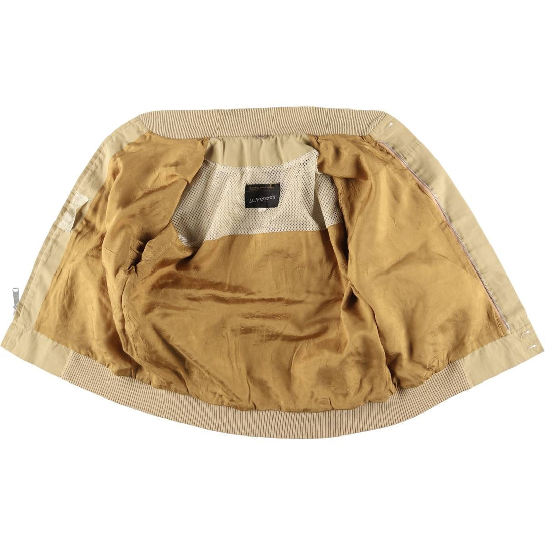 70s~80'S JCPenney Derby Jacket, Cup Shoulder Jacket, Men's Size L, Vintage unclear Beige type Vintage Second Hand