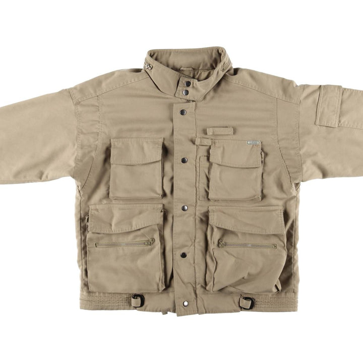 80'S RED HEAD Stand Collar Fishing Jacket Men's XL Vintage unclear Beige type Vintage Second Hand