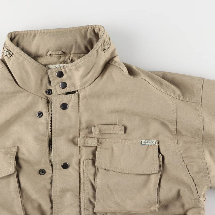 80'S RED HEAD Stand Collar Fishing Jacket Men's XL Vintage unclear Beige type Vintage Second Hand